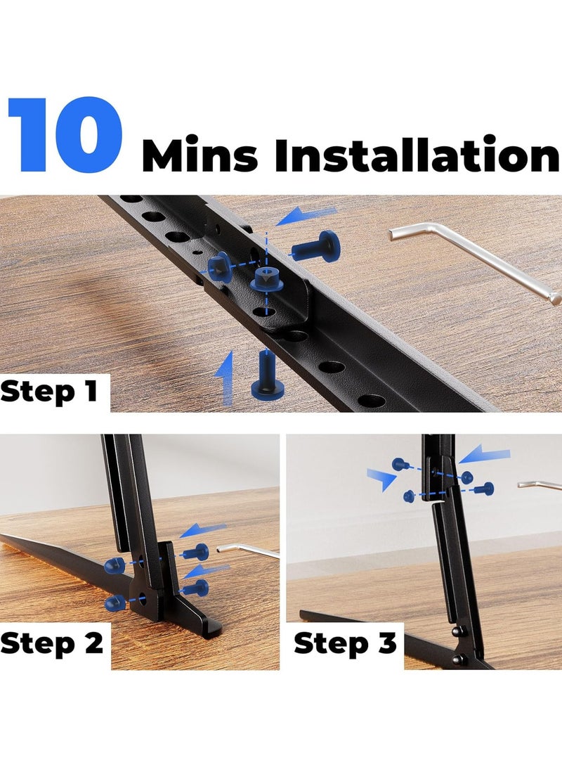 ELTRAZONE Universal TV Stand, Metal TV Legs for 20-60 Inches LCD LED Flat Screen TVs with Extra Wider and Longer Feets, TV Legs Holds Up to 120LBS, VESA MAX to 800x400mm（Black） - Image 5