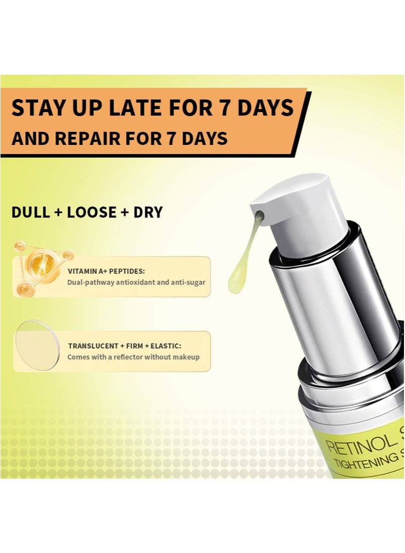 CARVENCHY Retinol Shot Tightening Serum 1.1 fl.oz./30ml + Retinal Shot Tightening Eye Booster 15ml,with Pure Vitamin A Retinol,Pore Minimizer,Wrinkles and Fine Lines,Firmer Skin  - Image 3