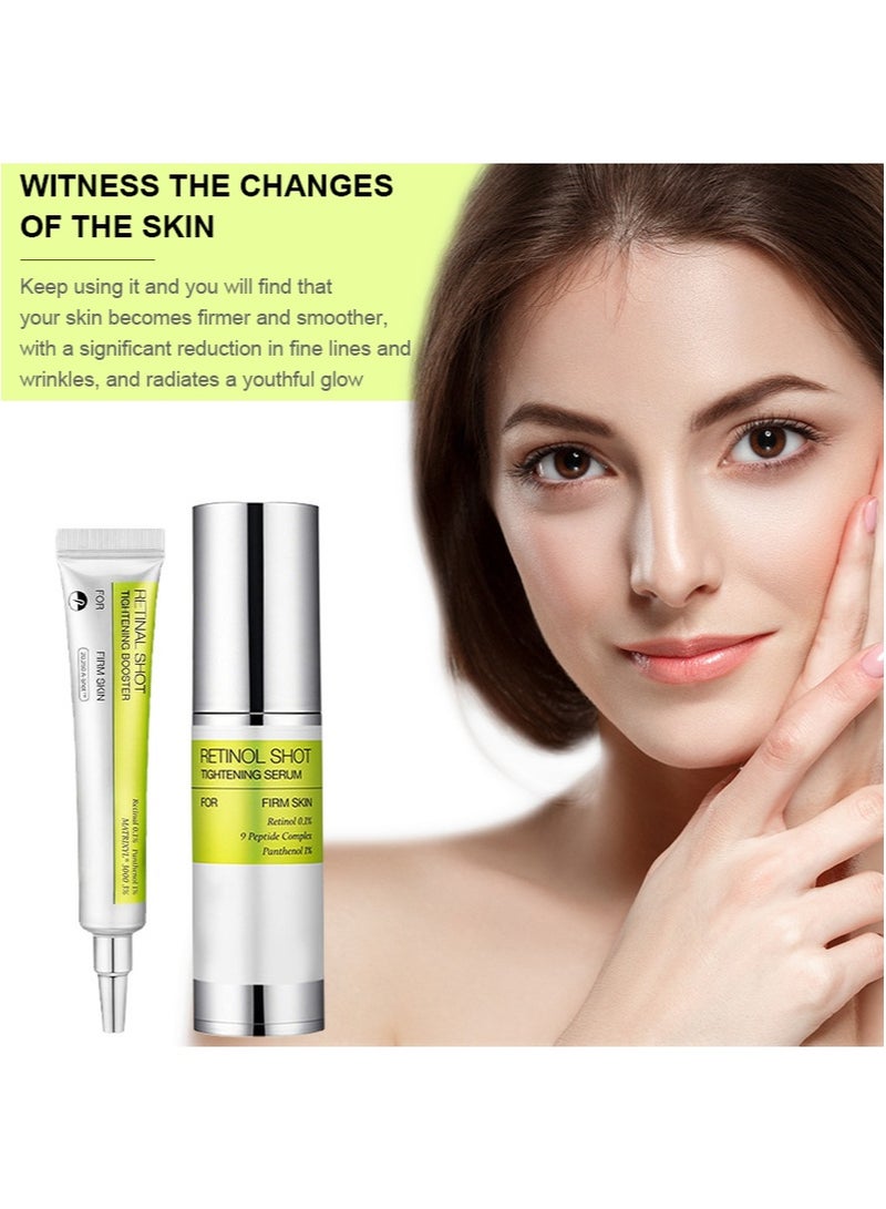 CARVENCHY Retinol Shot Tightening Serum 1.1 fl.oz./30ml + Retinal Shot Tightening Eye Booster 15ml,with Pure Vitamin A Retinol,Pore Minimizer,Wrinkles and Fine Lines,Firmer Skin  - Image 5