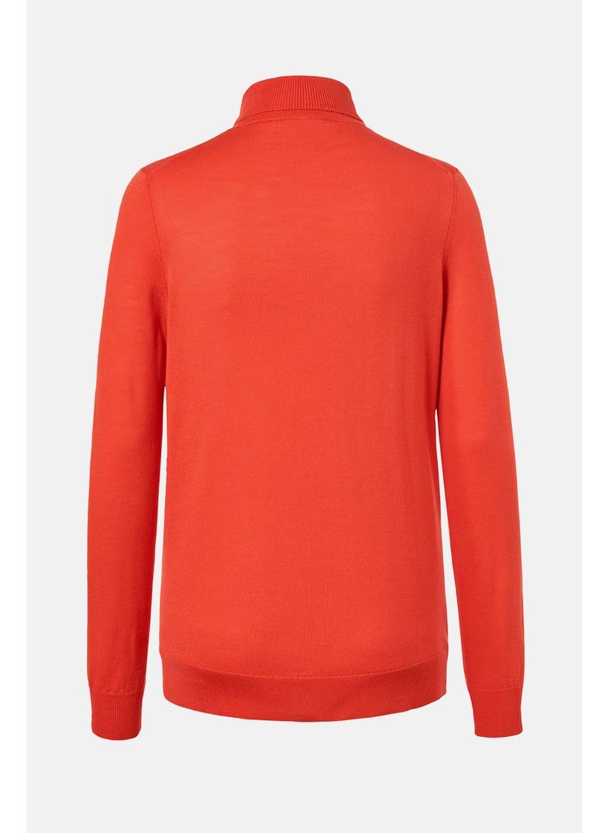 Tchibo Men Turtle Neck Plain Sweatshirt, Red  - Image 2