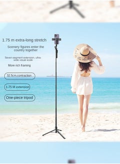 Haidue Aluminum Alloy Selfie Stick Phone Stabilizer 360° Rotating Multifunctional Portable Tripod 170cm with Wireless Remote Control Phone Holder and Beauty LED Light Suitable for All Cell Phones  - Image 5
