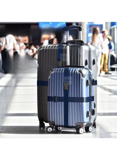 Sar 3 Pieces of Luggage Suitcase Seat Belt Navy Blue  - Image 5