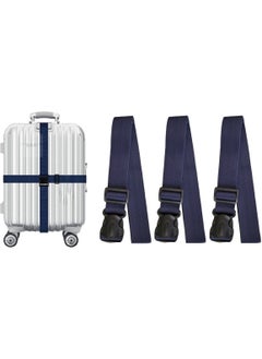 Sar 3 Pieces of Luggage Suitcase Seat Belt Navy Blue  - Image 1
