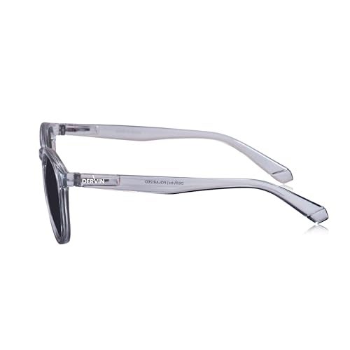 Dervin UV Protected Full Rim Round Polarized Sunglasses for Men & Women (Grey-Black) - Image 4