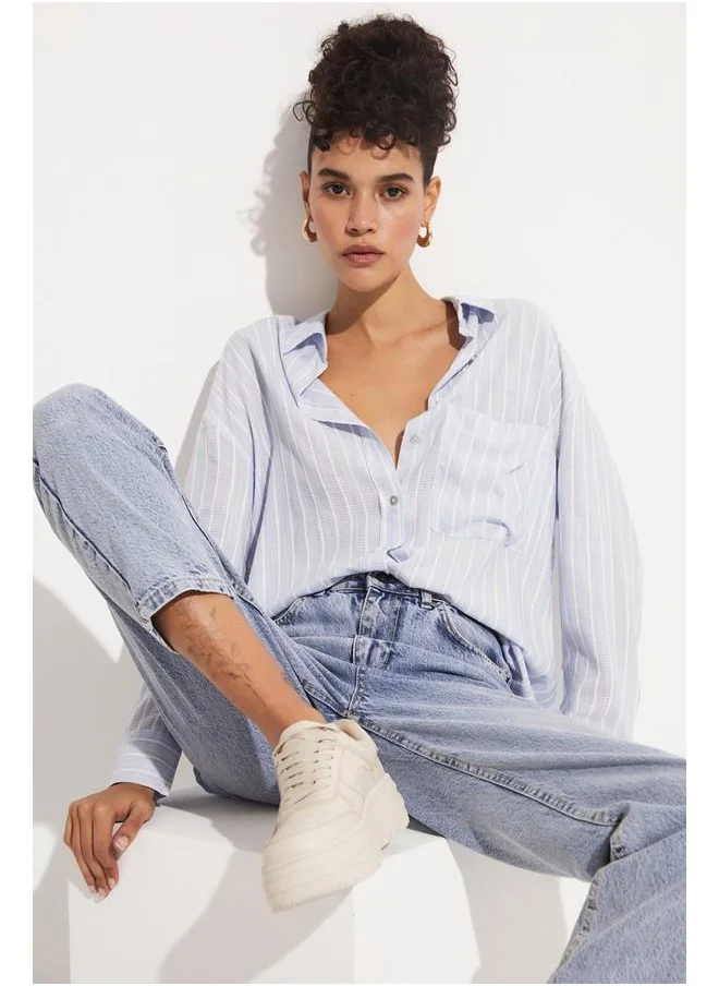 جون June Exclusive Striped Viscose Shirt