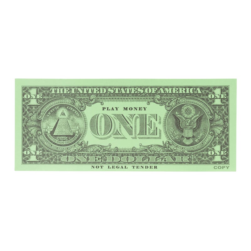 LEARNING ADVANTAGE One Dollar Play Bills - Set of 100 $1 Paper Bills - Designed and Sized Like Real US Currency - Teach Currency, Counting and Math with Play Money - Image 5
