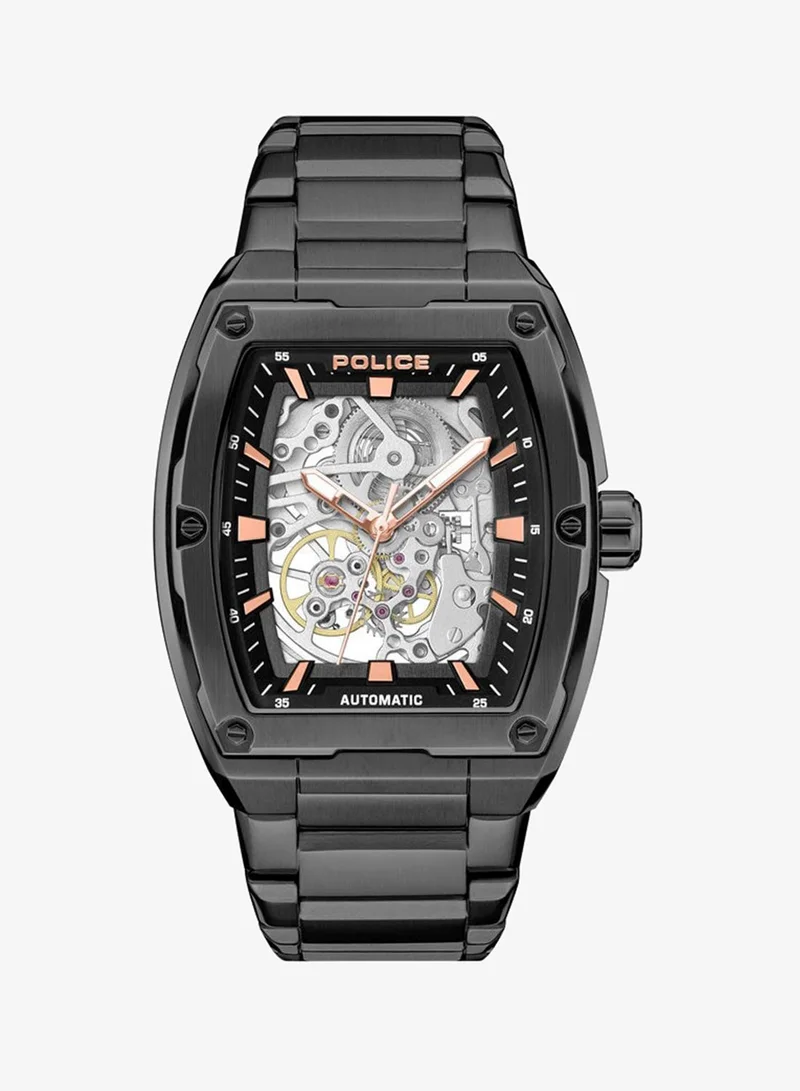 Skeletor 42mm Men's Automatc Watch with Matte Black Dial & 316L Stainless Steel Bracelet