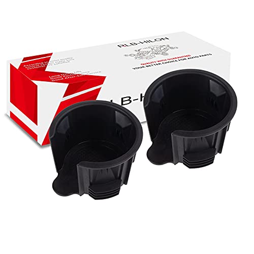 RLB-HILON 2PCS Central Console Cup Holder Insert Compatible with Land Rover Range Rover/Range Rover Sport / LR3 / LR4 LR021330 Black - Image 2