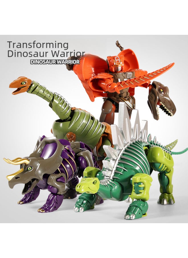 null - Deformation Dinosaur Toy King Kong Robot Dragon Warrior Tyrannosaurus Armor Simulation Animal Hand-made Boy Model-Color:Armor Deformation Tyrannosaurus Rex - Image 1