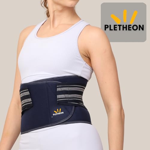 PLETHEON Post Pregnancy Waist Clincher | 3 in 1 Postpartum Belt for Women | Tummy Control Abdominal Binder | Back Support, Belly Compression | Slimming Shapewear Corset for Recovery (Single Blue) - Image 2
