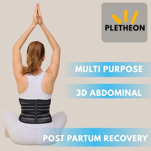 PLETHEON Post Pregnancy Waist Clincher | 3 in 1 Postpartum Belt for Women | Tummy Control Abdominal Binder | Back Support, Belly Compression | Slimming Shapewear Corset for Recovery (Single Blue) - Image 4