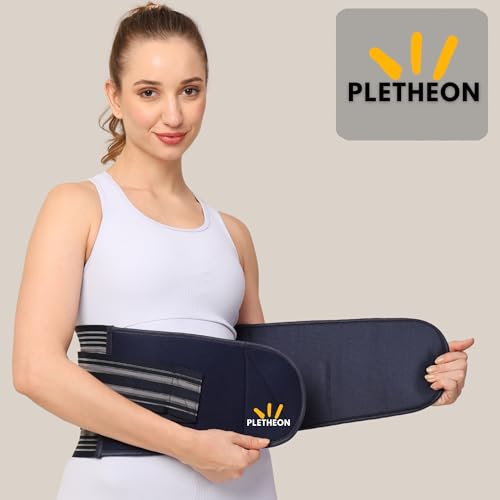 PLETHEON Post Pregnancy Waist Clincher | 3 in 1 Postpartum Belt for Women | Tummy Control Abdominal Binder | Back Support, Belly Compression | Slimming Shapewear Corset for Recovery (Single Blue) - Image 3