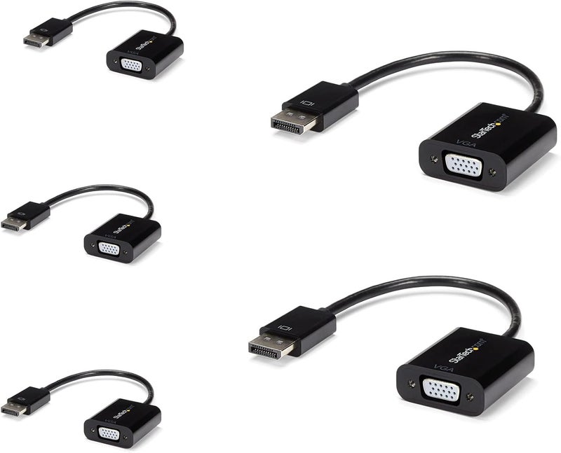 Star Tech .com 5-Pack محول DisplayPort إلى VGA - محول DisplayPort 1.2 إلى VGA نشط - محول فيديو رقمي DP إلى VGA تناظري - محول DisplayPort ذكر إلى VGA أنثى (DP2VGA3X5) - Image 1