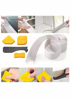 KASTWAVE Silicone Sealant Remover, 2 Rolls Bath Sealant Strip and 4 Silicone Scraper Tool, Bathtub Sealant Tape Waterproof Tape Sealant Caulk Tool  - Image 2