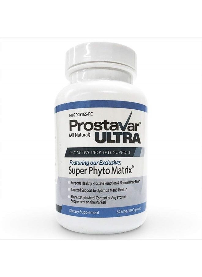 Prostavar - 1 Bottle New Improve From Maker of Original Prostavar Ultra Prostate Support 625mg 90% Beta-Sitosterol & 320mg Saw Palmetto + Grape Seed Extract - Image 1