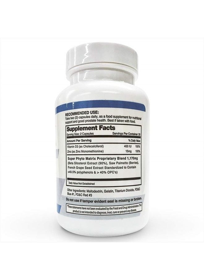 Prostavar - 1 Bottle New Improve From Maker of Original Prostavar Ultra Prostate Support 625mg 90% Beta-Sitosterol & 320mg Saw Palmetto + Grape Seed Extract - Image 1