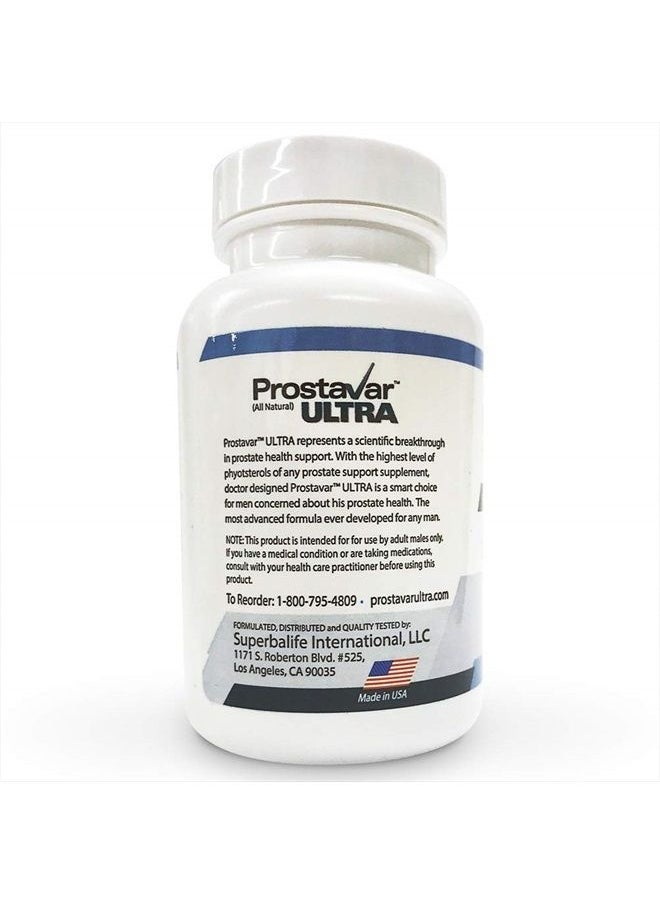 Prostavar - 1 Bottle New Improve From Maker of Original Prostavar Ultra Prostate Support 625mg 90% Beta-Sitosterol & 320mg Saw Palmetto + Grape Seed Extract - Image 1