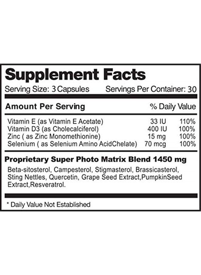 Prostavar - 1 Bottle New Improve From Maker of Original Prostavar Ultra Prostate Support 625mg 90% Beta-Sitosterol & 320mg Saw Palmetto + Grape Seed Extract - Image 1