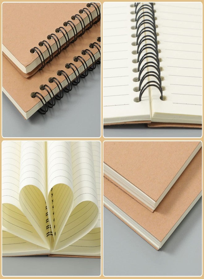 Epakh 22 Pack A5 Spiral Notebook with Kraft Cover, Back to School Hardcover Spiral Journal Notebook 5.5 x 8.3 Inch, First Day of School Travel Journal Notepad, 50 Sheets 100 Pages(Brown,Lined) - Image 3