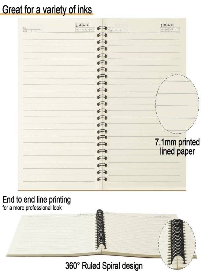 Epakh 22 Pack A5 Spiral Notebook with Kraft Cover, Back to School Hardcover Spiral Journal Notebook 5.5 x 8.3 Inch, First Day of School Travel Journal Notepad, 50 Sheets 100 Pages(Brown,Lined) - Image 4