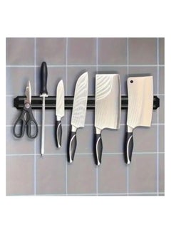 Generic Magnetic Knife Storage Bar with Holder, 13" Multipurpose Rack, Space Saving Organizer for Kitchen Utensils, Wall Mounted Magnetic Knife Holder, Durable and Stylish Design  - Image 2