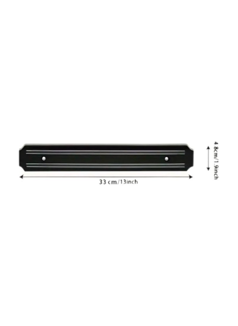 Magnetic Knife Storage Bar with Holder, 13" Multipurpose Rack, Space Saving Organizer for Kitchen Utensils, Wall Mounted Magnetic Knife Holder, Durable and Stylish Design