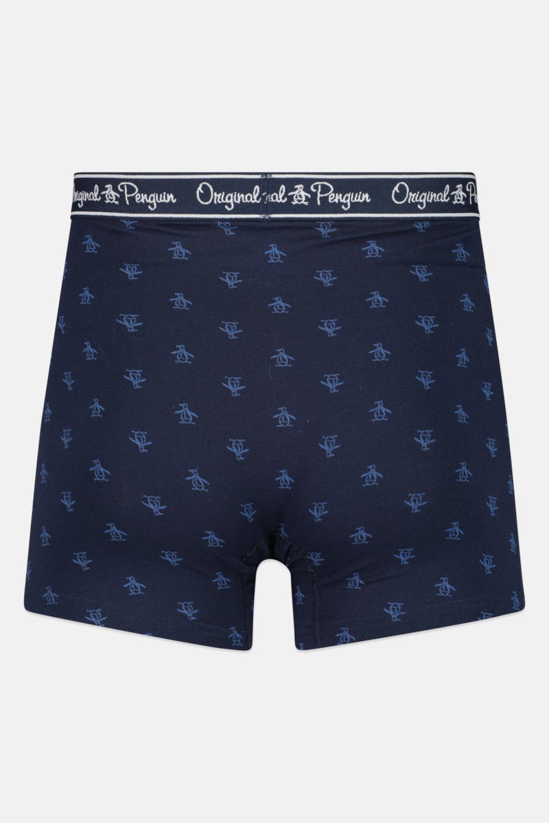 Original Penguin Men 3 Pieces All Over Print Boxer Briefs, Navy  - Image 3
