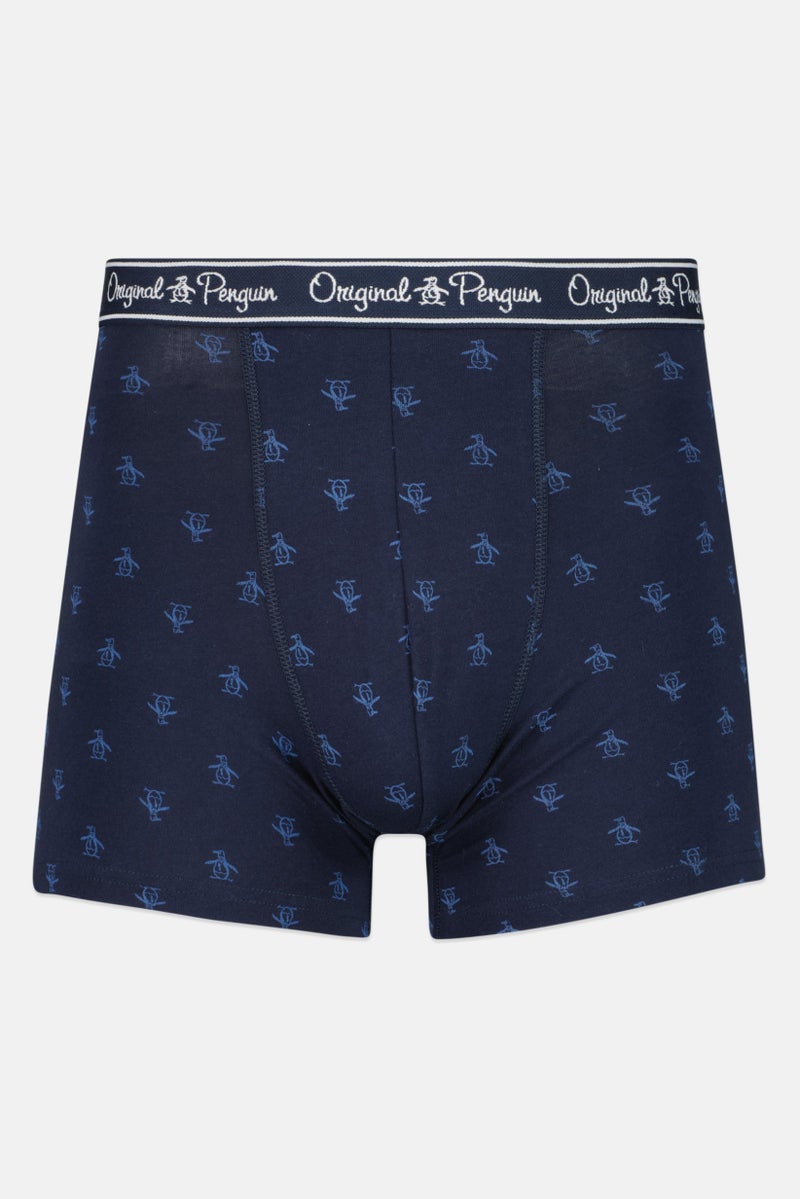 Original Penguin Men 3 Pieces All Over Print Boxer Briefs, Navy - Image 5