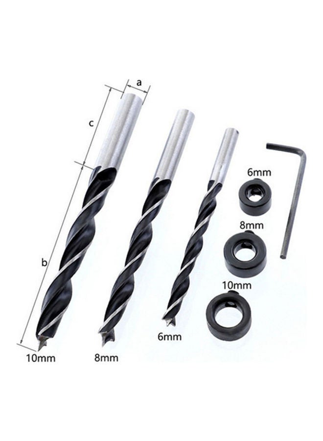NIBEMINENT 42-Piece Woodworking Drill Guide Kit Black 20.00X5.50X7.50cm  - Image 2
