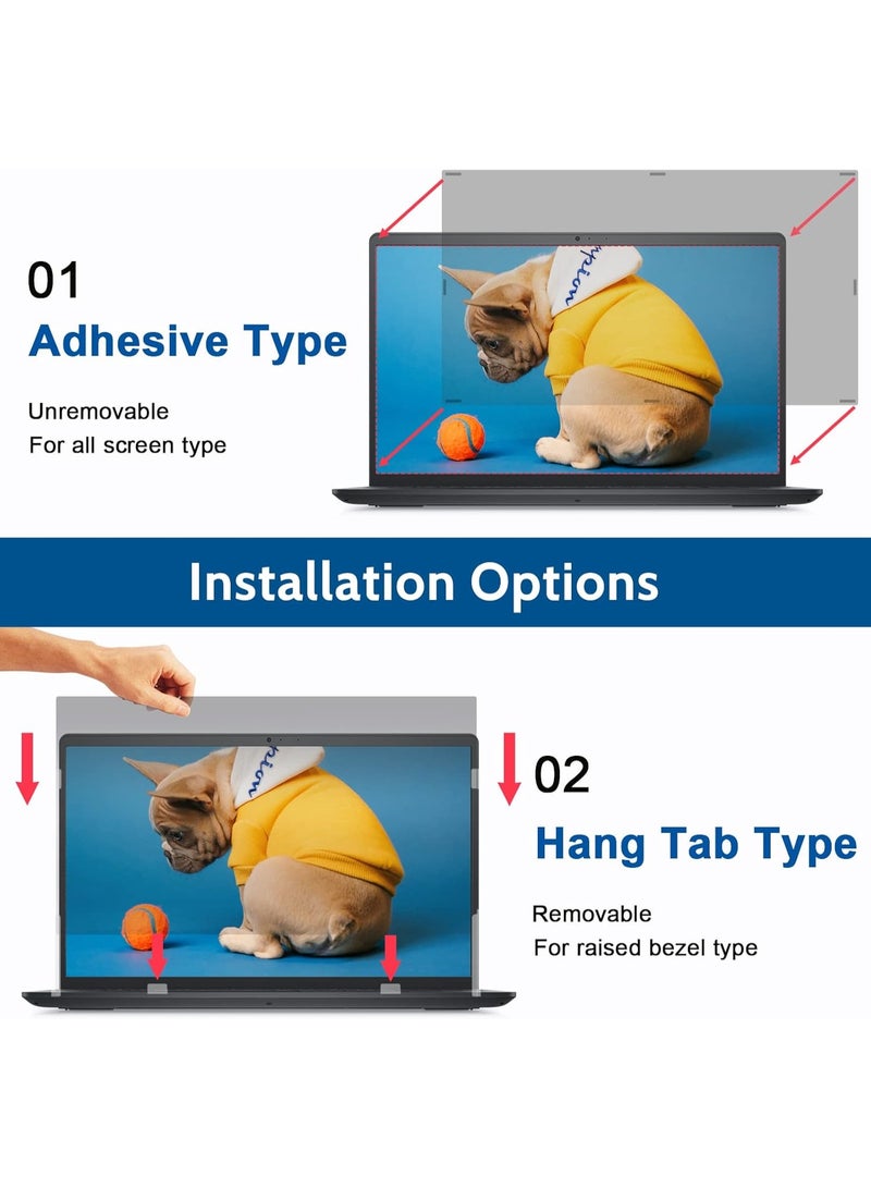 Laptop Privacy Screen 15.6 Inch Compatible with HP/ Dell/ Acer/ Samsung/Asus/ Lenovo/Toshiba, Removable 16:10 Aspect Privacy Filter Screen Protector for 15.6 Inch Laptop, Anti Glare Blue Light Laptop - Image 4