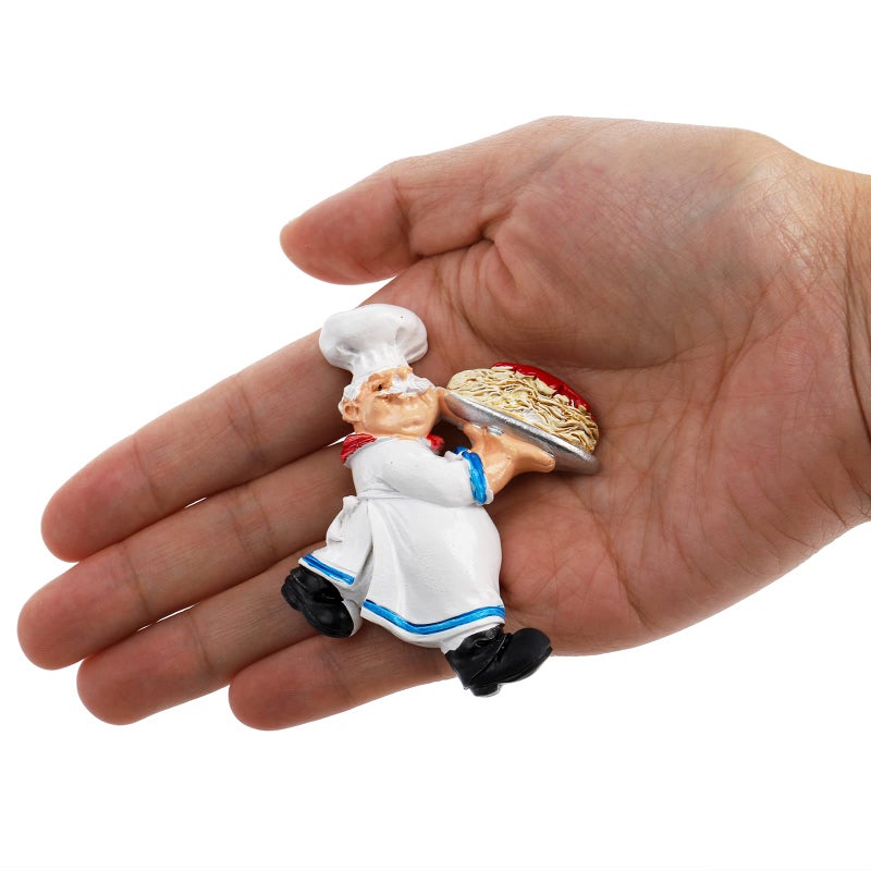Lyellfe 10 Pieces Chef Fridge Magnets, Cute Italian Chef Magnets for Refrigerator, Funny Kitchen Chef Figurine Decorations, 3D Resin Baker Refrigerator Stickers for Whiteboard, Map, Cabinets - Image 5