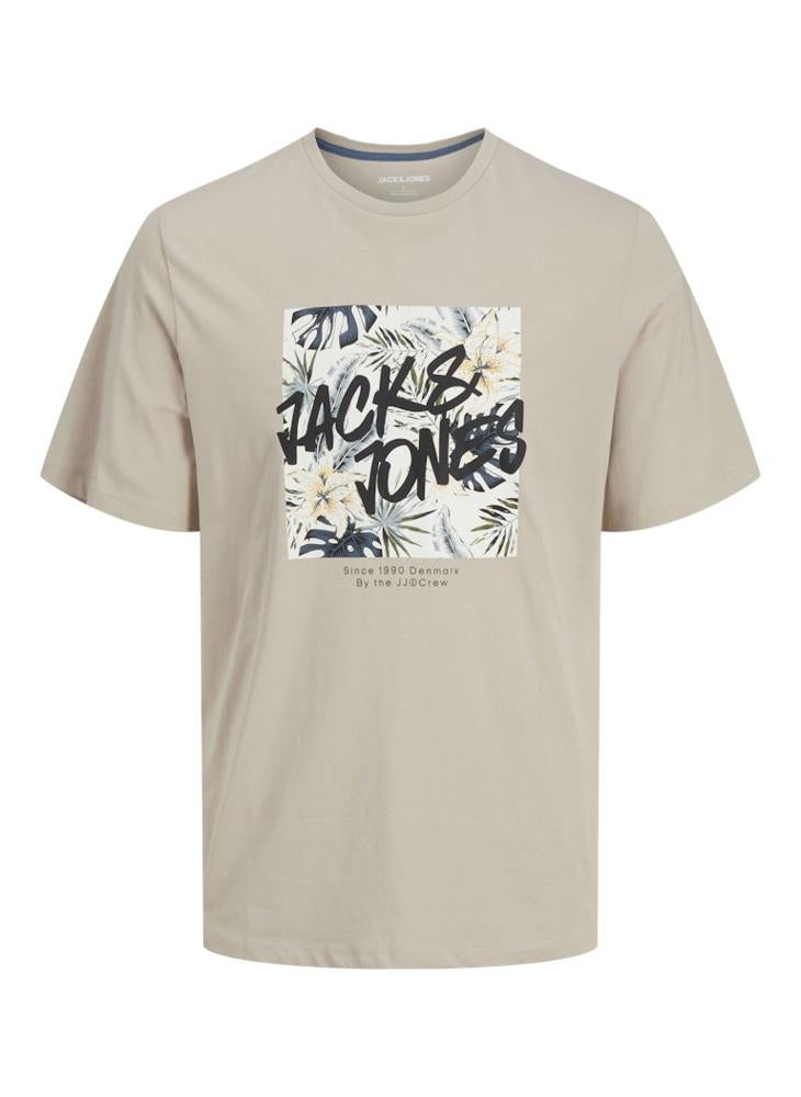 JACK & JONES Jjhawaii Hawaii Graphic Print Crew Neck T-Shirt  - Image 5
