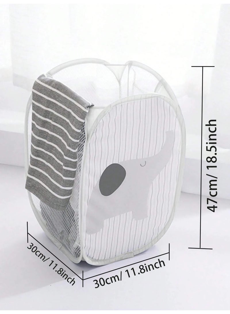 Foldable Toy Storage Basket Large Fabric Storage Bin With Spacious Capacity For Organizing Kids’ Toys And Laundry Cute Animal Design Suitable For Children’s Bedrooms Playrooms And Nurseries - Image 5