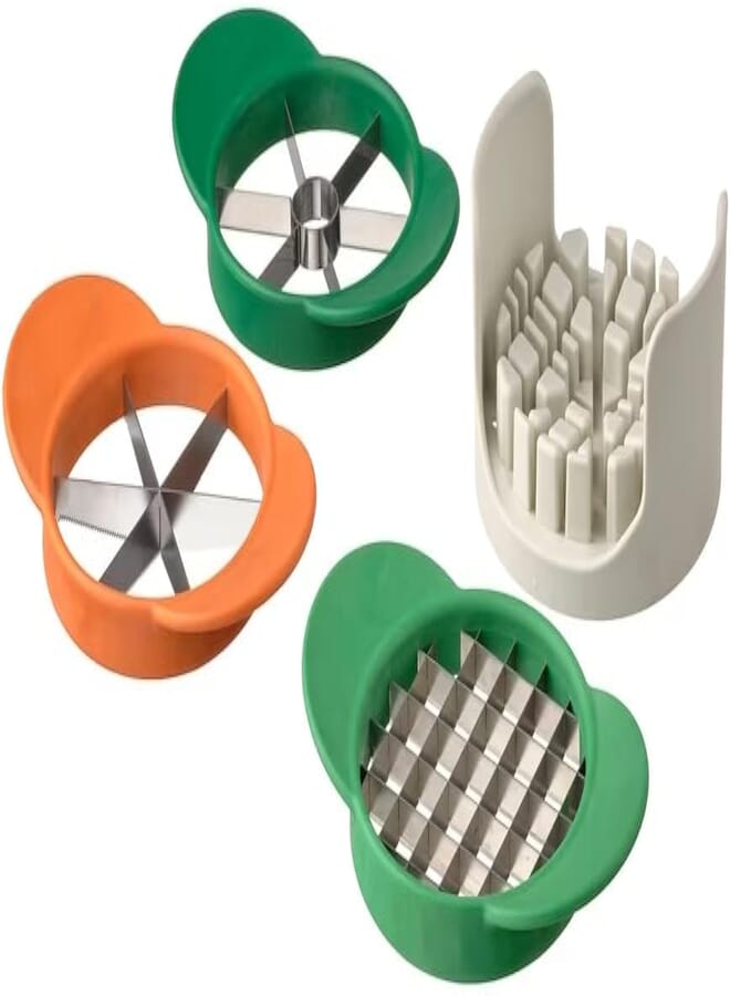 nandati Fruit Cutter Set of 4, Shape Cutter for Food for Kids, Stainless Steel Kitchen Accessories Set for DIY Fun Food, Small Cookie Cutters, Vegetable Cutter Shapes - Set of 4 - Mixed Colours