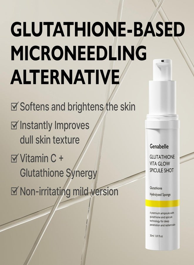 Genabelle Glutathione Vita Glow Spicule Shot - 2,000 ppm Glutathione, Microneedling Effect with Spicules, Boosted Vitamin C, Clinically Proven Radiance-Enhancing & Skin Tone Enhancer - Image 2