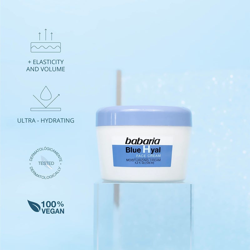Babaria Hyaluronic Acid Face Cream - Intensely Hydrates and Smooths Your Epidermis - Provides Hydration and Reduced Flaccidity - Reduces Wrinkles and Fine Lines - Suitable for All Skin Types - 4.2 oz - Image 2