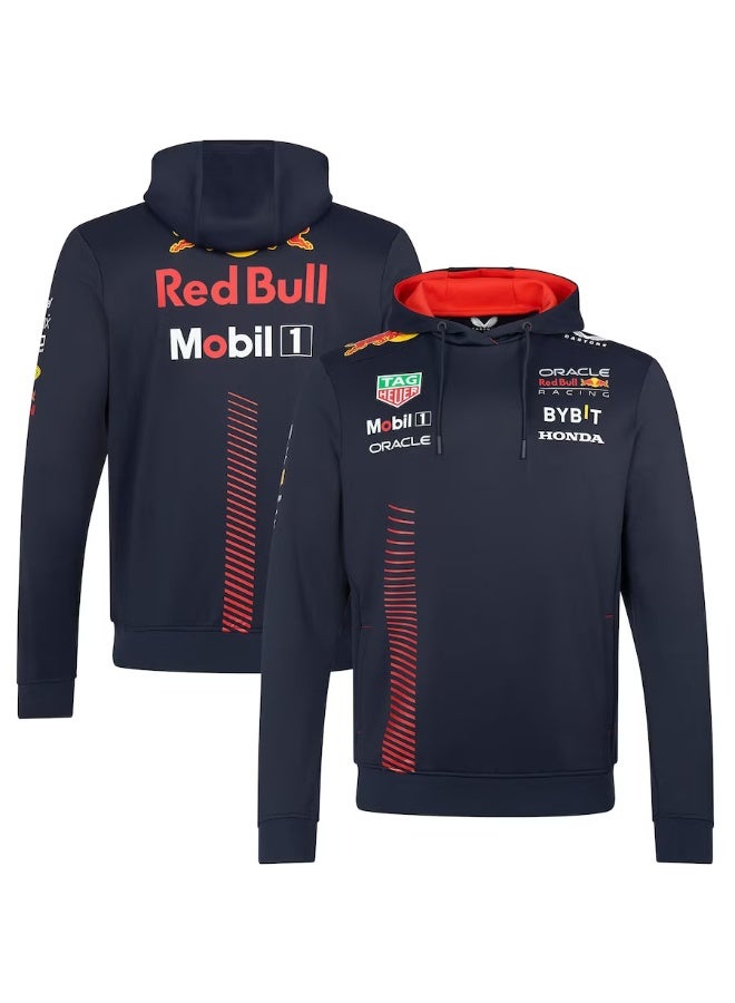 Red Bull Versatile Long-Sleeve Hoodie | Classic Brand Basic Cotton Top