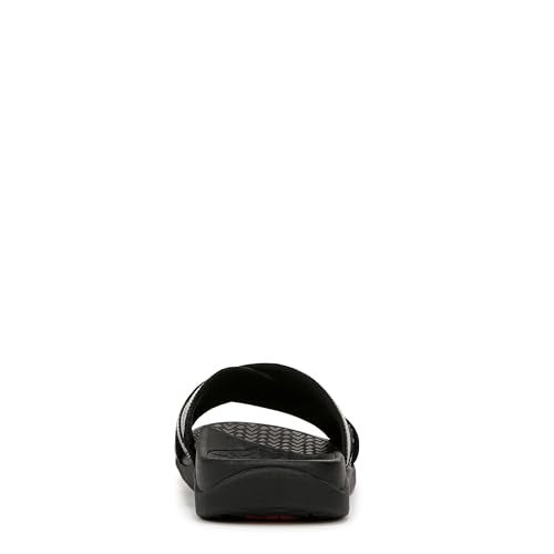 Vionic Men's Tide Slide Sandal, Black Leather, 10 - Image 3