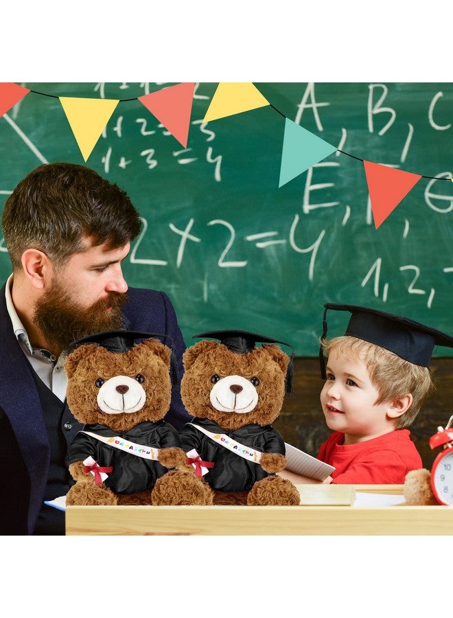 Sotiff Sotiff 2 Pcs 9 Inch Graduation Plush Bear Class of 2025 Graduation Plush Stuffed Animal Toys Grad Bear with Gown Cap for Kindergarten Elementary School College Grad Gift(Black)  - Image 5