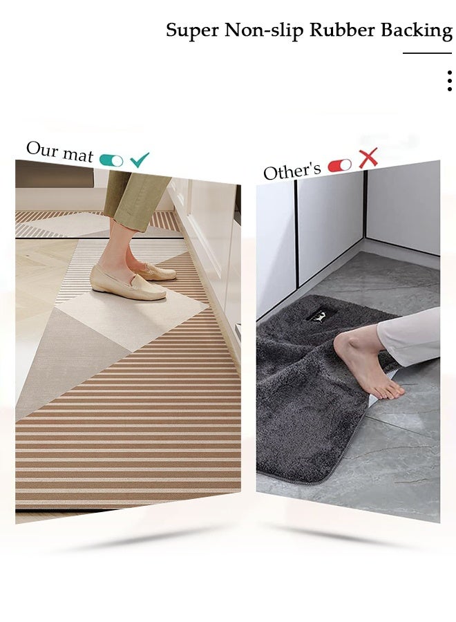 DUNISO 2 PCS Kitchen Mats and Rugs Set,Diatom Bathroom Kitchen Rug Mat Extra Soft and Absorbent Bath Rugs Non-Slip Quick Drying Floor Bath Tub Mat for Bathroom Floor Tub and Shower 40*60cm/40*120cm - Image 2