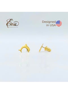 Dolphin Gold Earring | Stainless Steel | 18K Gold Plated - pzsku/Z77F10B9081CED719594CZ/45/_/1736246834/c46950a3-cd18-410e-ba3f-a8122ef83037