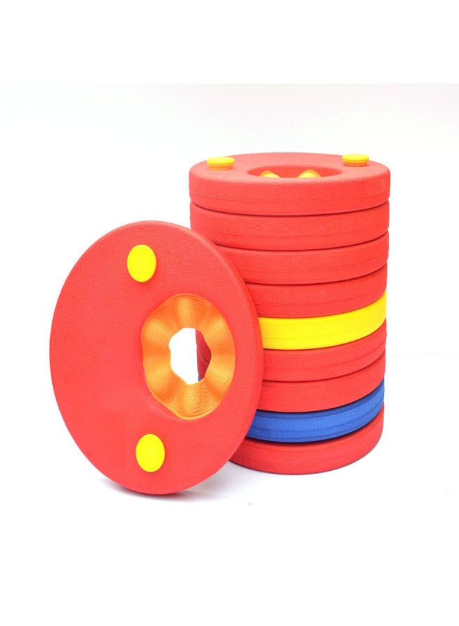 Generic Children's Swimming Arm Ring Thickened EVA Floating Sleeve Inflatable Swimming Ring Buoyancy Water Sleeve Supplier-Color:Yellow Green Orange 6 Tablets - Image 3