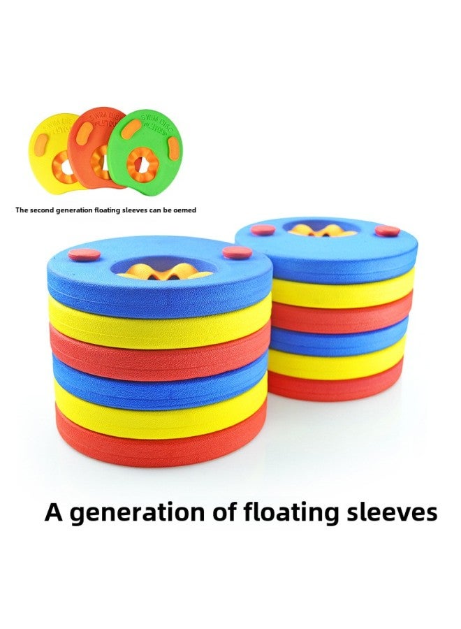 Generic Children's Swimming Arm Ring Thickened EVA Floating Sleeve Inflatable Swimming Ring Buoyancy Water Sleeve Supplier-Color:Yellow Green Orange 6 Tablets - Image 4