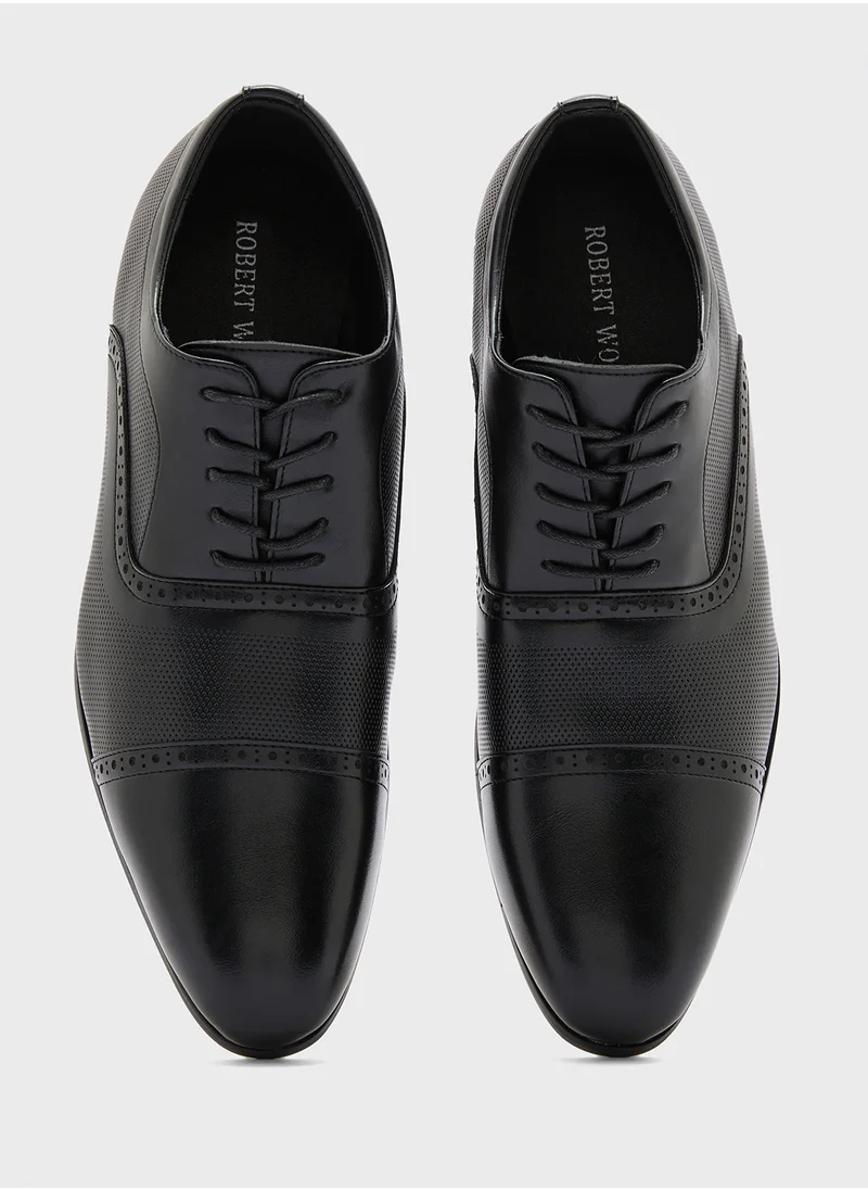 Robert Wood Brogue Design Oxford Formal Lace Ups
