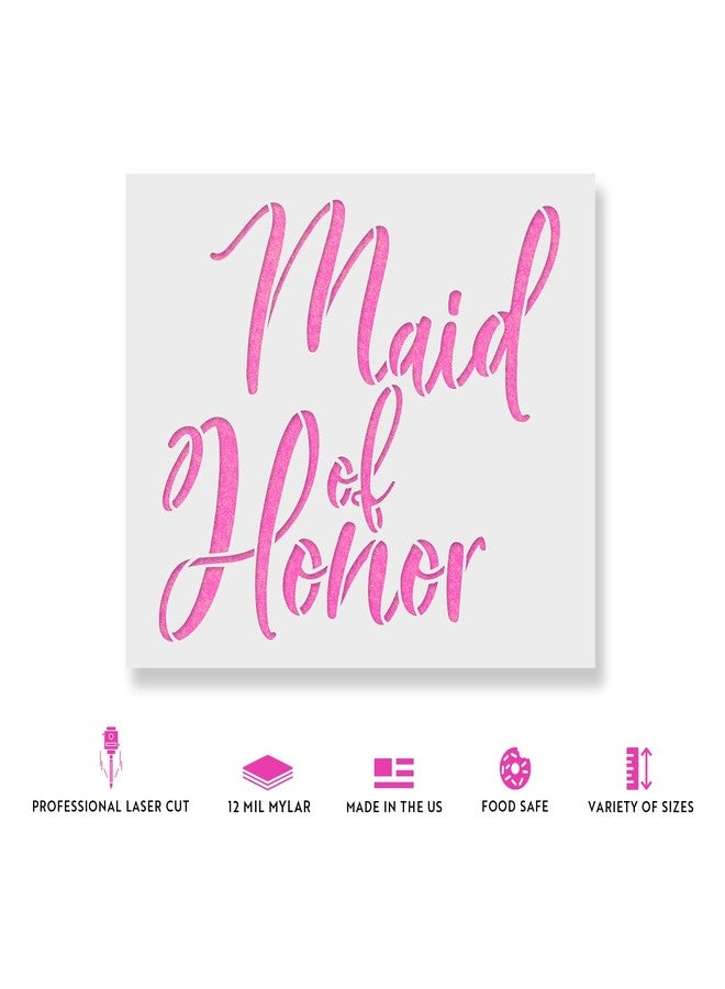 Stencil Revolution Maid of Honor Stencil - Wedding DIY, Perfect for Elegant Wedding Decor and DIY Projects, Stencil Wedding Sign - Image 2