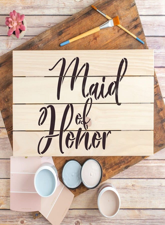 Stencil Revolution Maid of Honor Stencil - Wedding DIY, Perfect for Elegant Wedding Decor and DIY Projects, Stencil Wedding Sign - Image 3