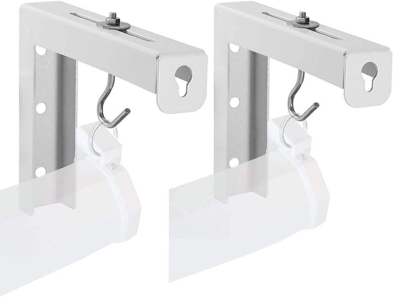 MOIZ Universal Projector Screen Wall Mount Brackets/Stand, 12- Inches Adjustable, Brackets/Hanger, 25 kg Weight capcity, White - Image 1