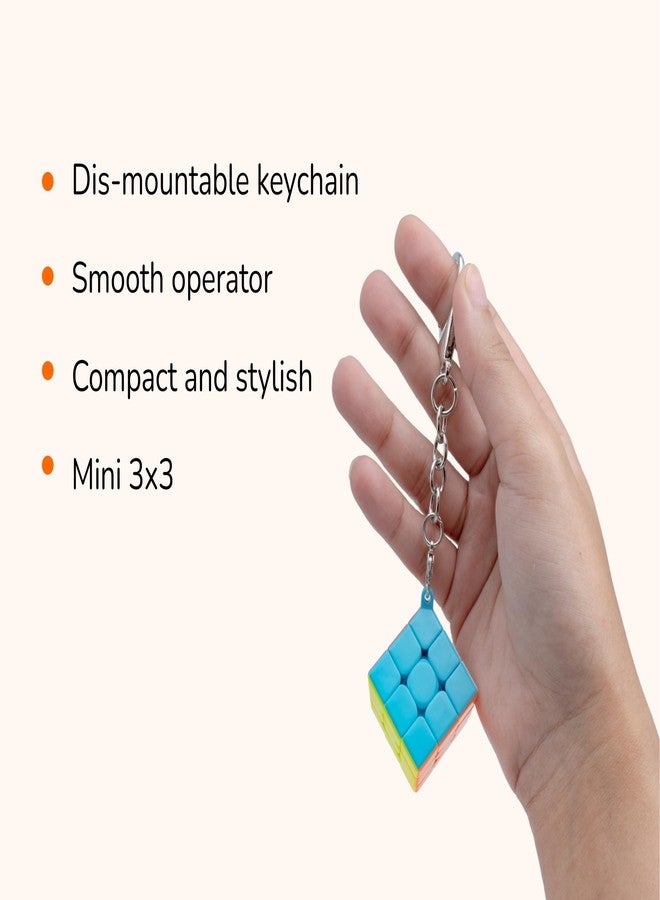 Cubelelo Drift Mini 3x3 Keychain | Magic Speed Cube Toy | Puzzle for Kids and Adults | Compact and Handy Multi Purpose Brain Teaser Game for Fun and Joy | for Ages 3 Years and Above - Image 2