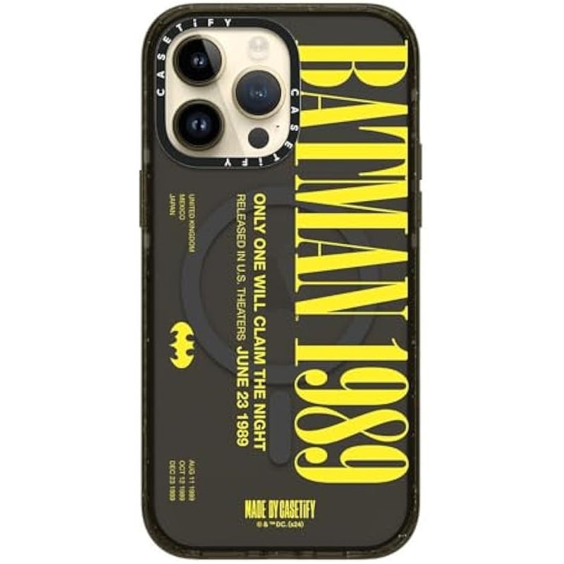 Casetify Impact iPhone 14 Pro Max Case 【Batman Co-Lab / 4X Military Grade Drop Tested / 8.2ft Drop Protection/Compatible with Magsafe】 - Batman 1989 - Clear Black - Image 3