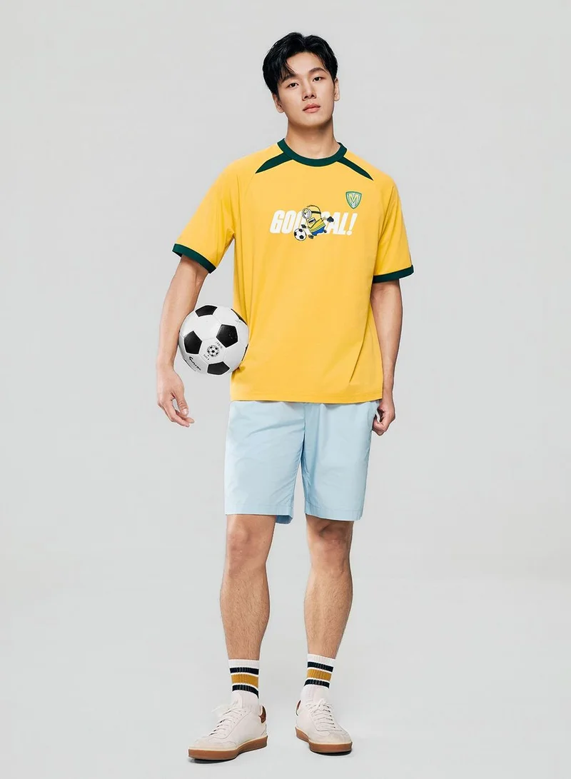 GIORDANO Men Relaxed Minions World Cup Raglan Sleeve Tee